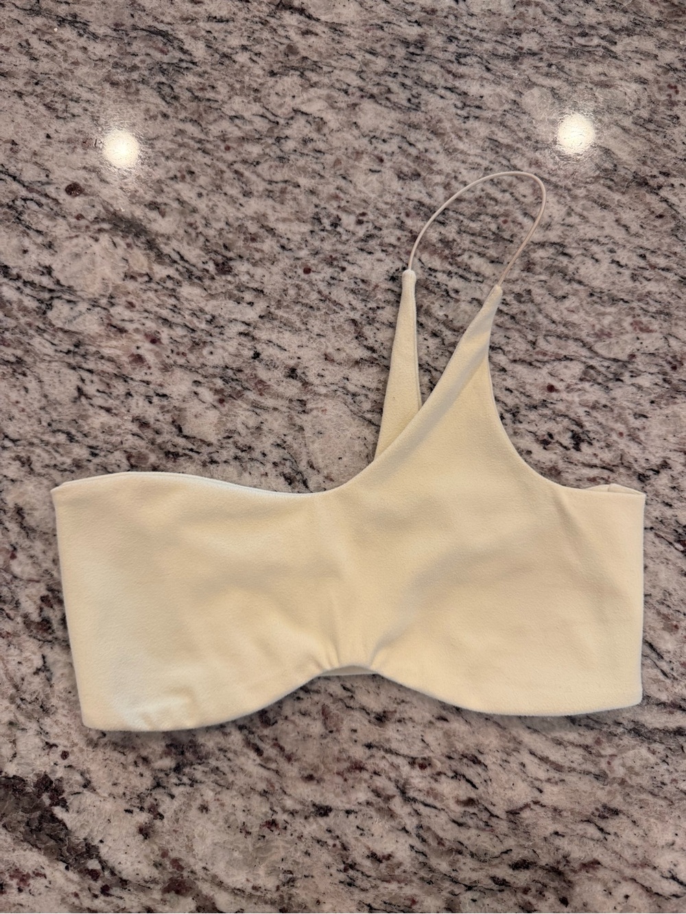 Joah Brown EUC Corded Single Strap Bra – Second Skin Sueded Lemon - Picture 3 of 8